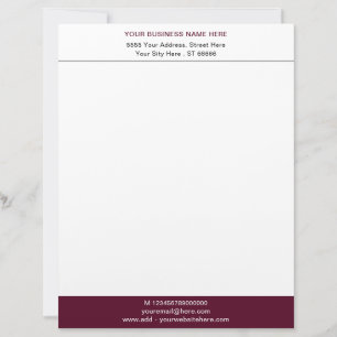 Papel Timbrado Seu endereço de logotipo Empresa Letterhead Escol
