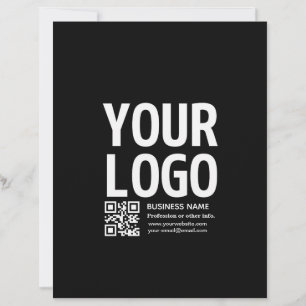 Papel Timbrado Seu logotipo c/ código QR editável & Texto