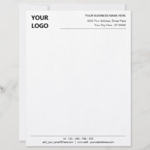 Papel Timbrado Seu logotipo de endereço comercial Office Modern 