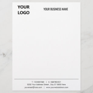 Papel Timbrado Seu nome comercial Endereço Letterhead com Logotip