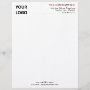 Papel Timbrado Seu nome comercial Office Letterhead com logotipo