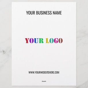 Papel Timbrado Seu nome de logotipo Website Personalizado Letterh