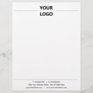 Papel Timbrado Seu próprio Modelo alfanumérico da empresa Design
