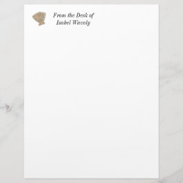 Papel Timbrado Shell do Mar de Escala de Aquarela