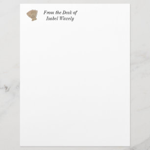 Papel Timbrado Shell do Mar de Escala de Aquarela