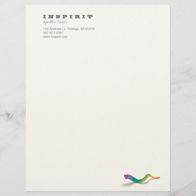 Papel Timbrado Shofar Longo - arco-íris (Frente)