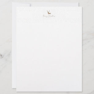 Papel Timbrado Silhueta de rena em arte linear da SlipperyJoe min