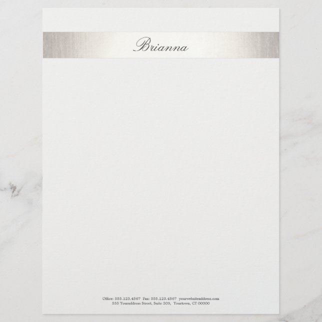 Papel Timbrado Silver, Consultor Formal de Casamento Simples, Str (Frente)