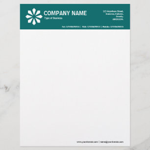 Papel Timbrado Símbolo de 2pol. em cores - Verde teal