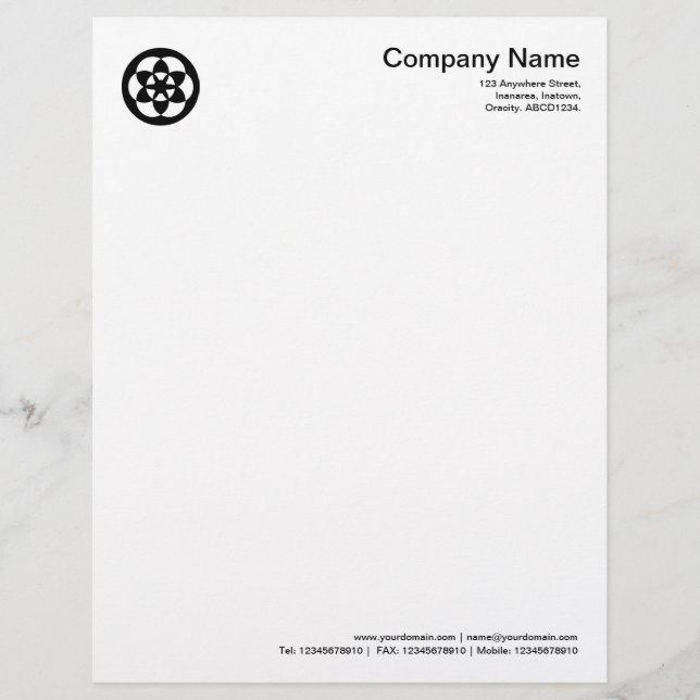 Papel Timbrado Símbolo de Círculo de Cultura - Preto (Frente)