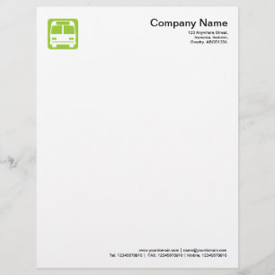 Papel Timbrado Símbolo de Ônibus - Verde Martian