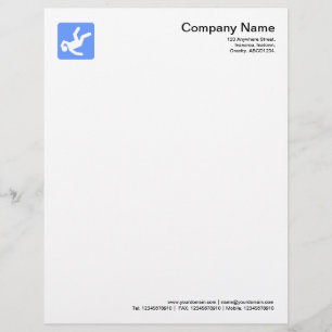 Papel Timbrado Símbolo do Homem Caído - Azul Bebê