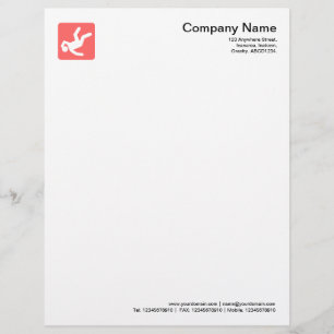 Papel Timbrado Símbolo do Homem de Fallen - Rosa Tropical