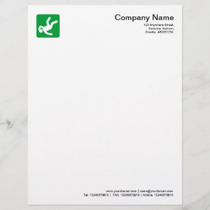 Papel Timbrado Símbolo do Homem de Fallen - Verde-Grama
