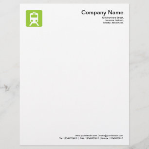 Papel Timbrado Símbolo do trem - Verde marciano