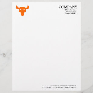 Papel Timbrado Símbolo laranja Steer - Branco
