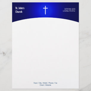 Papel Timbrado Símbolo transversal religioso cristão