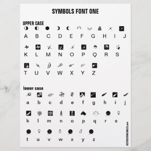 Papel Timbrado SÍMBOLOS 1 - Exemplo de fonte Zazzle Letterhead