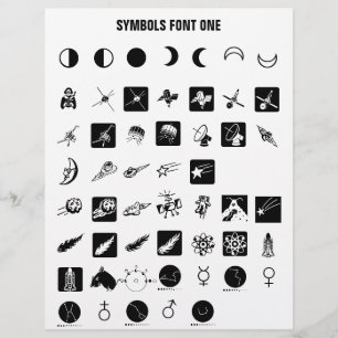 Papel Timbrado SÍMBOLOS 1 - Exemplo de fonte Zazzle Letterhead