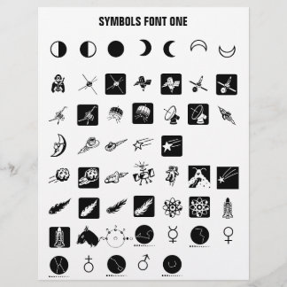 Papel Timbrado SÍMBOLOS 1 - Exemplo de fonte Zazzle Letterhead