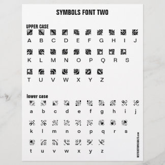 Papel Timbrado SÍMBOLOS 2 - Exemplo de fonte Zazzle Letterhead