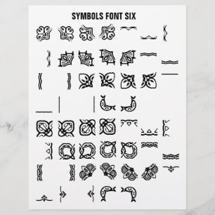 Papel Timbrado SÍMBOLOS 6 - Exemplo de fonte Zazzle Letterhead