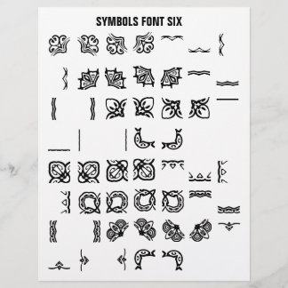 Papel Timbrado SÍMBOLOS 6 - Exemplo de fonte Zazzle Letterhead