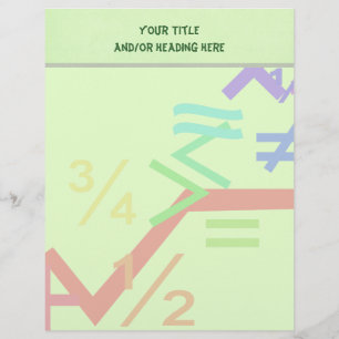 Papel Timbrado Símbolos Matemáticos Letterhead