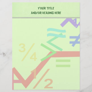 Papel Timbrado Símbolos Matemáticos Letterhead
