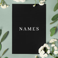 Simple Black Custom Add Your Name Elegant