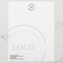 Papel Timbrado Simple business logo letterhead watermark