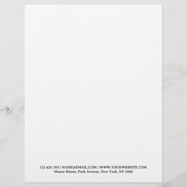 Papel Timbrado Simples Profissional Empresarial Preto e Branco  (Frente)