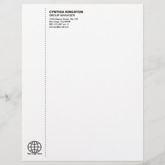 Papel Timbrado Simplesmente profissional, preto e branco, sua emp