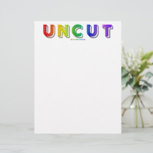 Papel Timbrado SlipperyJoe não cortado vibrante animado neon arco