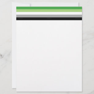 Papel Timbrado SlipperyJoe's Aromtic Pride Flag gay Dom LGBTQ