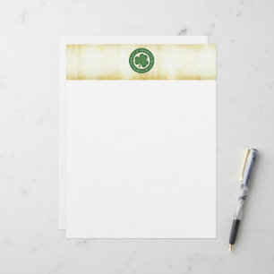 Papel Timbrado SlipperyJoe's Dia de São Patrício glossy trevo de 