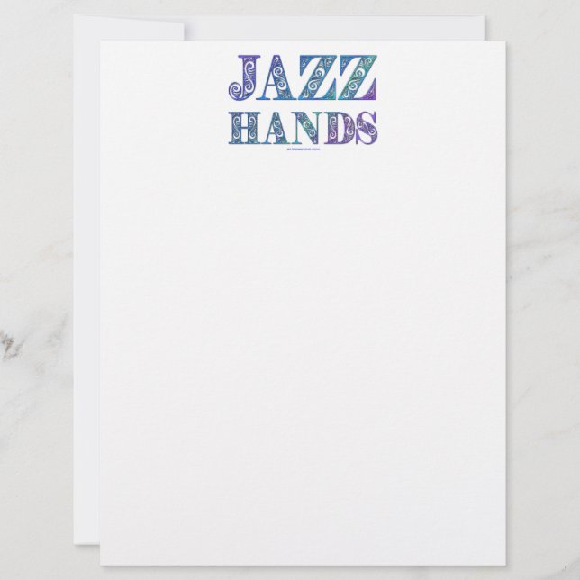 Papel Timbrado SlipperyJoe's musical da Broadway Jazz Hands queer (Frente)