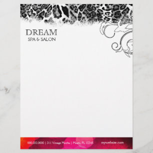 Papel Timbrado Sonho 311 no leopardo cor-de-rosa das luzes