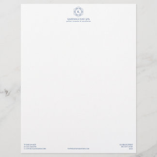 Papel Timbrado Spa Exótica Profundo Cyan Ocean Masseuse Professio