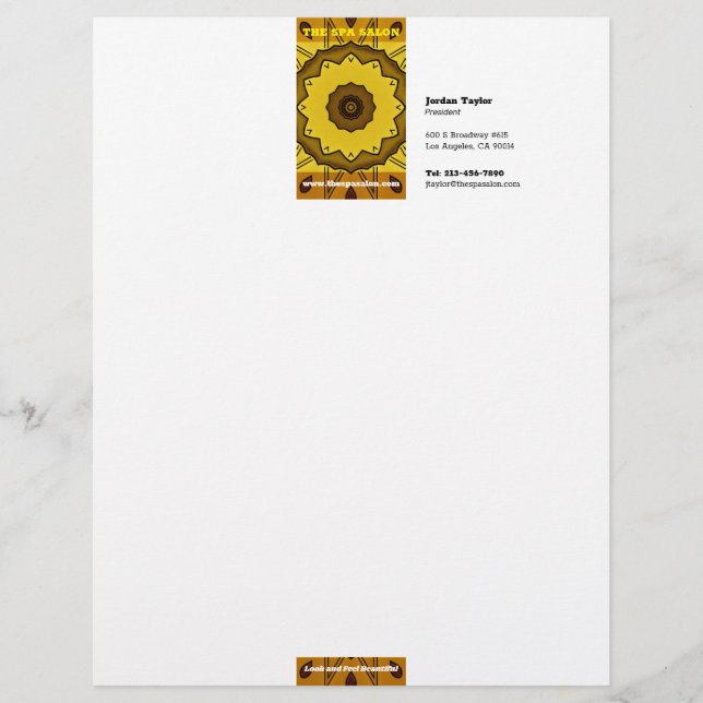 Papel Timbrado Spa Salon Letterhead (Frente)