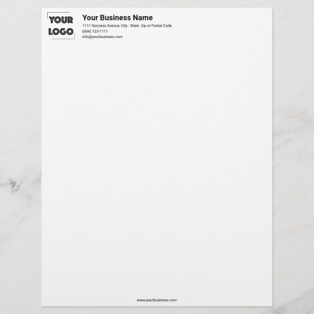 Papel Timbrado Sua Logomarca Marketing Comercial Personalizado (Frente)