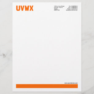 Papel Timbrado Sublinhado - Laranja