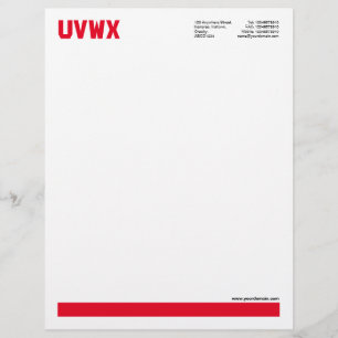 Papel Timbrado Sublinhado - Vermelho