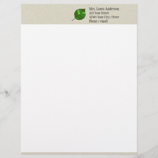 Papel Timbrado Summer deixa verde (Frente)