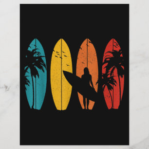 Papel Timbrado Surfer Gift Vintage Surfing Surfing Surf Beach