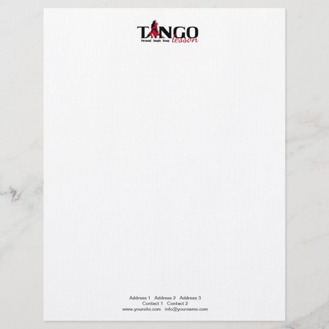 Papel Timbrado Tango Lesson - Letterhead (Frente)