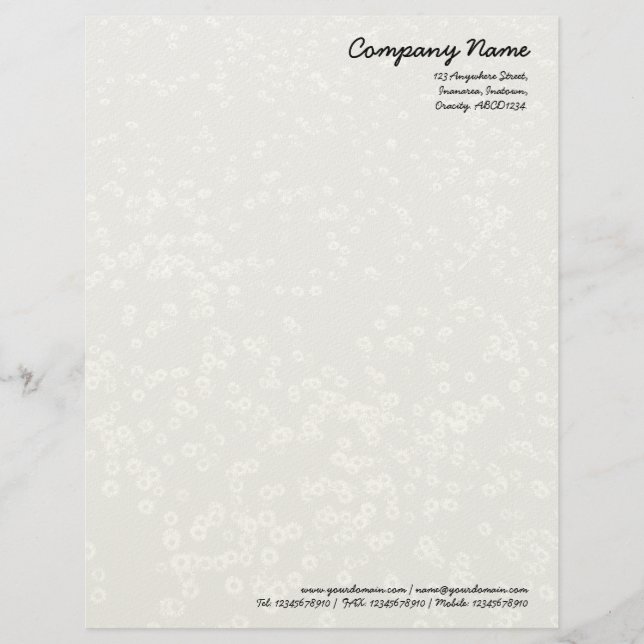 Papel Timbrado Tapete de margaridas - Cinzas leves (Creme Paper) (Frente)