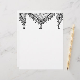 Papel Timbrado Tecido Tradicional do Keffiyeh Scarf Palestino