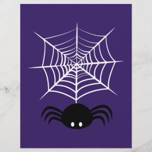 Papel Timbrado Teia de Aranha de Halloween 