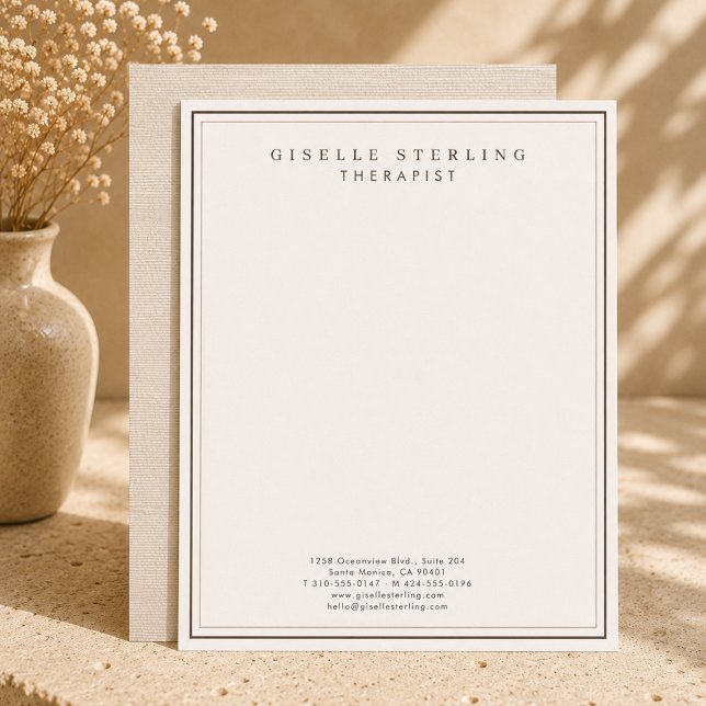 Papel Timbrado Terapeuta Luxo Lino Natural (Criador carregado)